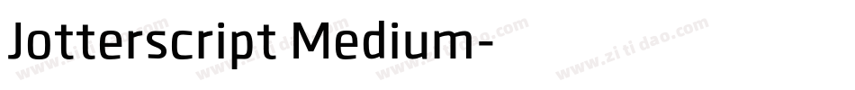 Jotterscript Medium字体转换